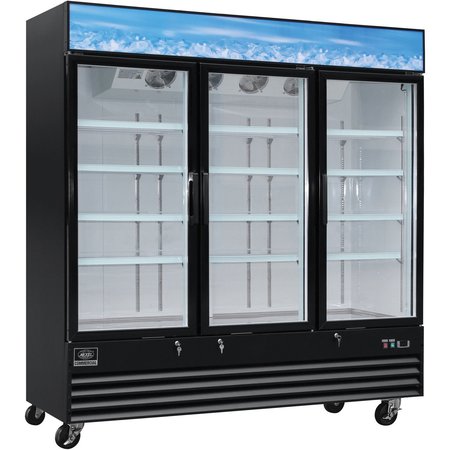 NEXEL 3 Door Merchandiser Refrigerator, 53 Cu. Ft., 78-3/8W x 30D x 80-3/4'H SG1.9L3-HC
